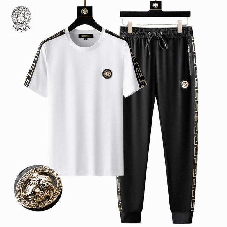 Wholesale Cheap V ersace Short Sleeve Tracksuits for Sale
