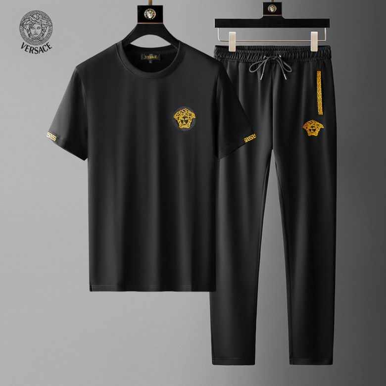Wholesale Cheap V ersace Short Sleeve Tracksuits for Sale