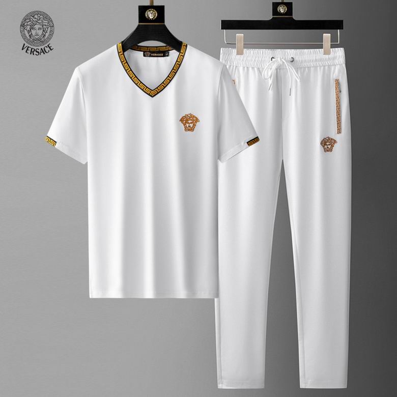 Wholesale Cheap V ersace Short Sleeve Tracksuits for Sale