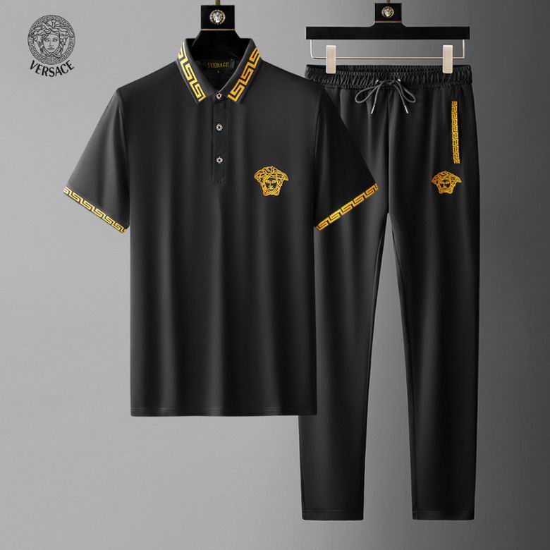 Wholesale Cheap V ersace Short Sleeve Tracksuits for Sale