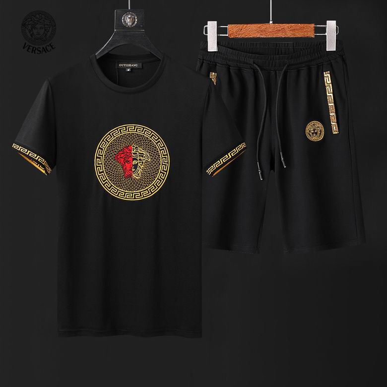 Wholesale Cheap V ersace Short Sleeve Tracksuits for Sale