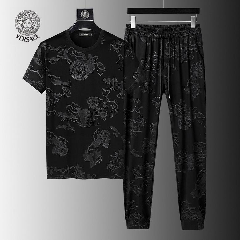 Wholesale Cheap V ersace Short Sleeve Tracksuits for Sale
