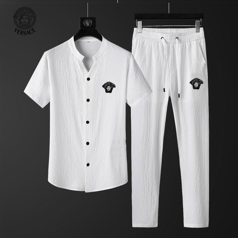 Wholesale Cheap V ersace Short Sleeve Tracksuits for Sale