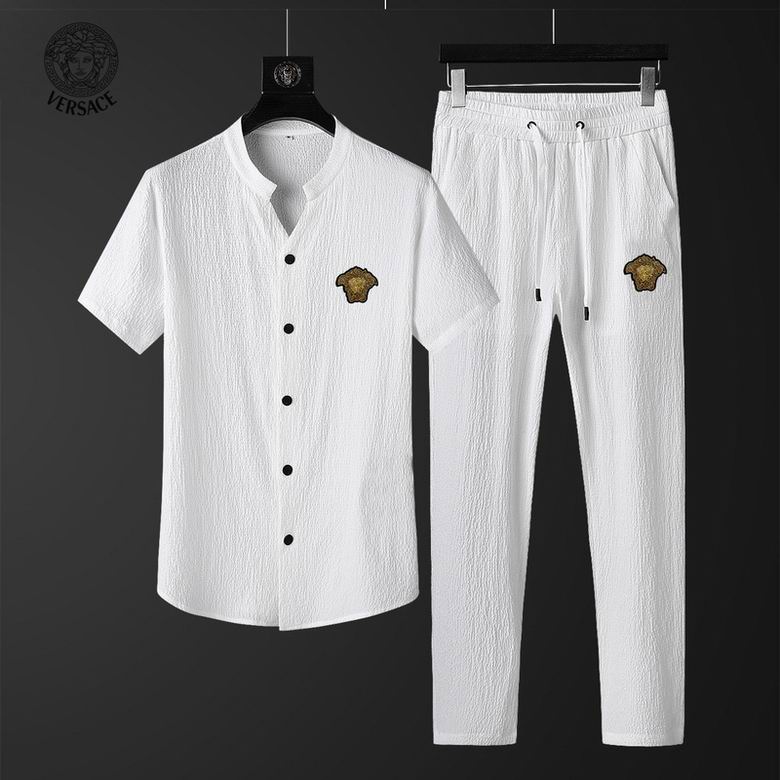 Wholesale Cheap V ersace Short Sleeve Tracksuits for Sale