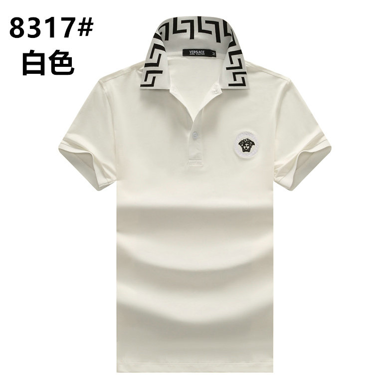 Wholesale Cheap V ersace Short Sleeve Lapel T Shirts for Sale