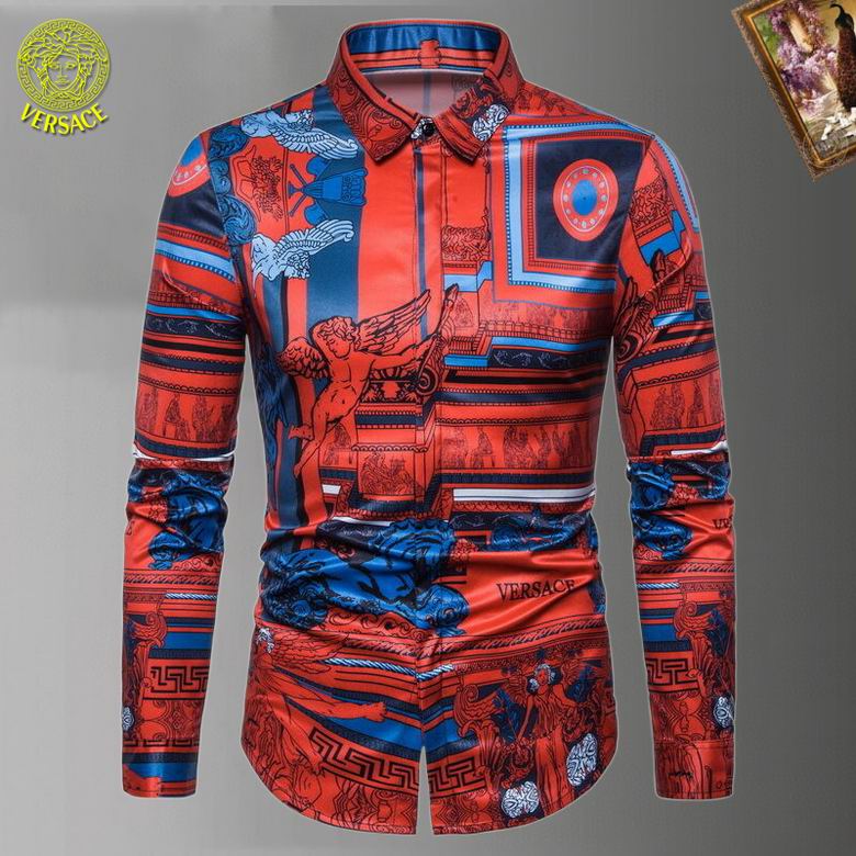 Wholesale Cheap V ersace Long Sleeve Replica Shirts for Sale