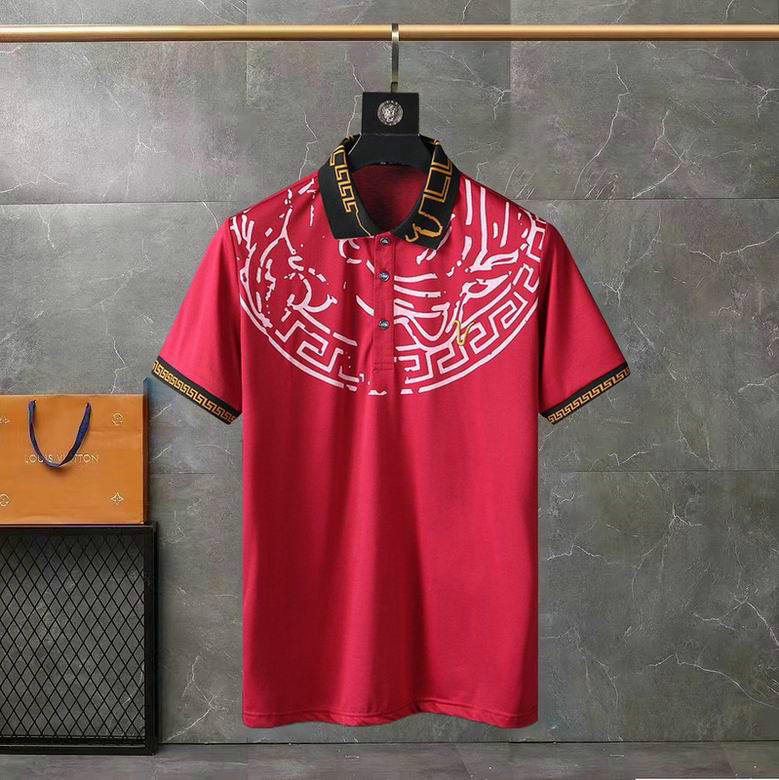 Wholesale Cheap Versace Short Sleeve Lapel T Shirts for Sale