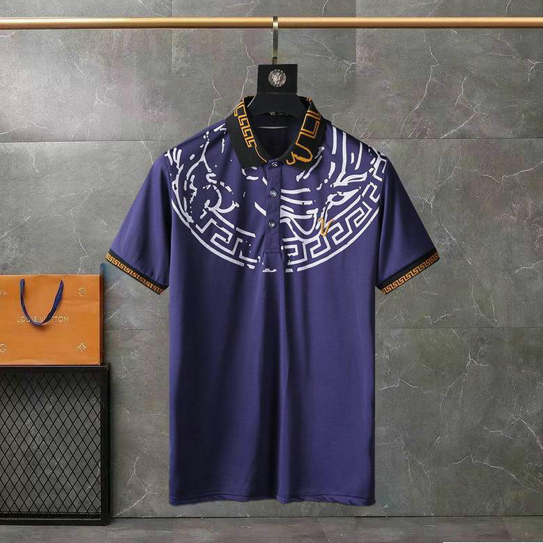 Wholesale Cheap Versace Short Sleeve Lapel T Shirts for Sale