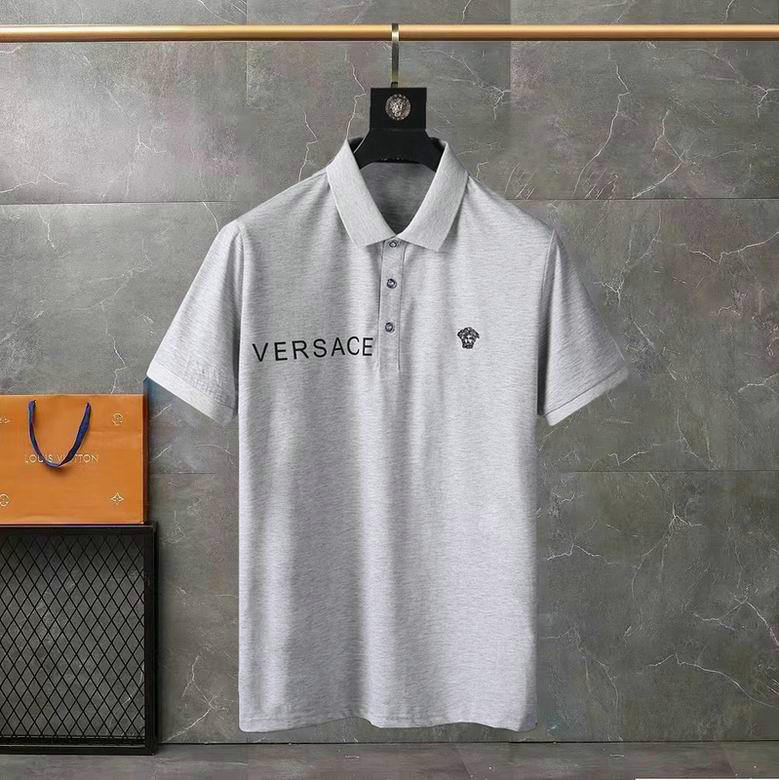 Wholesale Cheap Versace Short Sleeve Lapel T Shirts for Sale