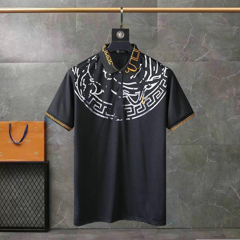 Wholesale Cheap Versace Short Sleeve Lapel T Shirts for Sale