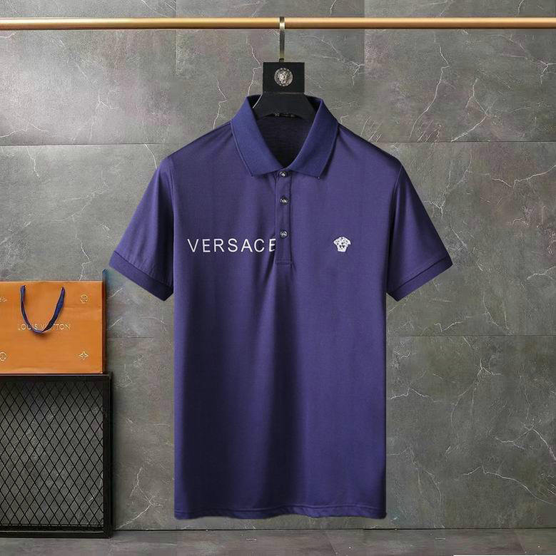 Wholesale Cheap Versace Short Sleeve Lapel T Shirts for Sale