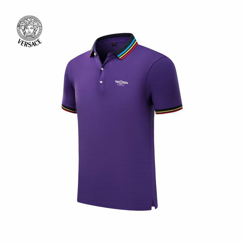 Wholesale Cheap Versace Short Sleeve Lapel T Shirts for Sale