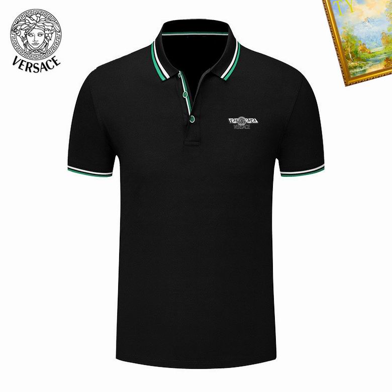 Wholesale Cheap V ersace Short Sleeve Lapel T Shirts for Sale