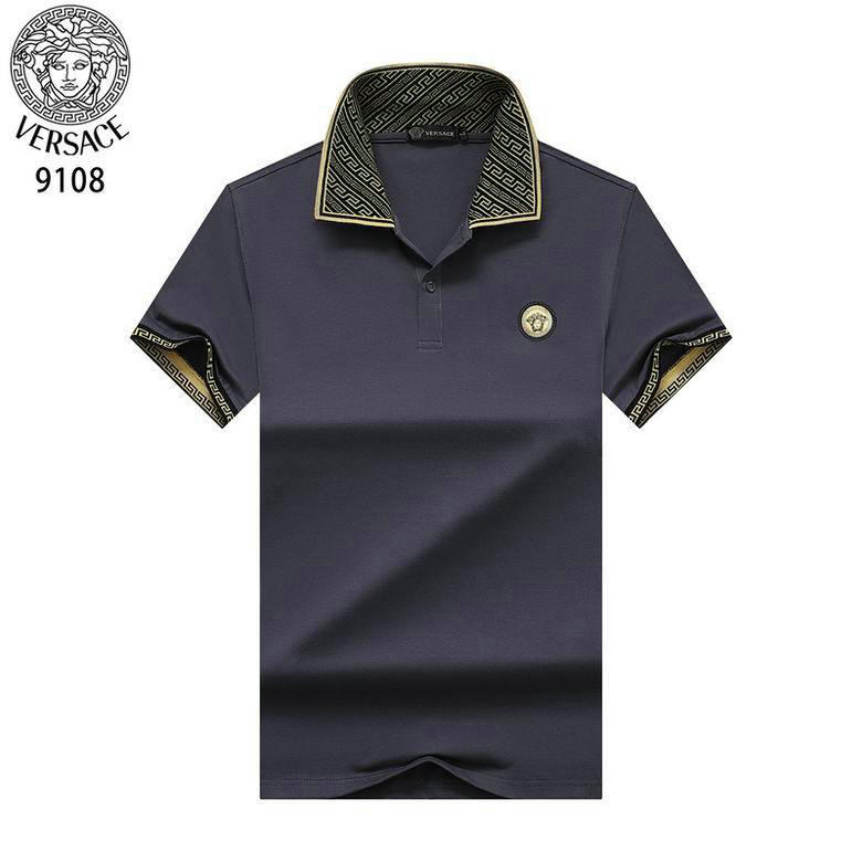Wholesale Cheap Versace Short Sleeve Lapel T Shirts for Sale