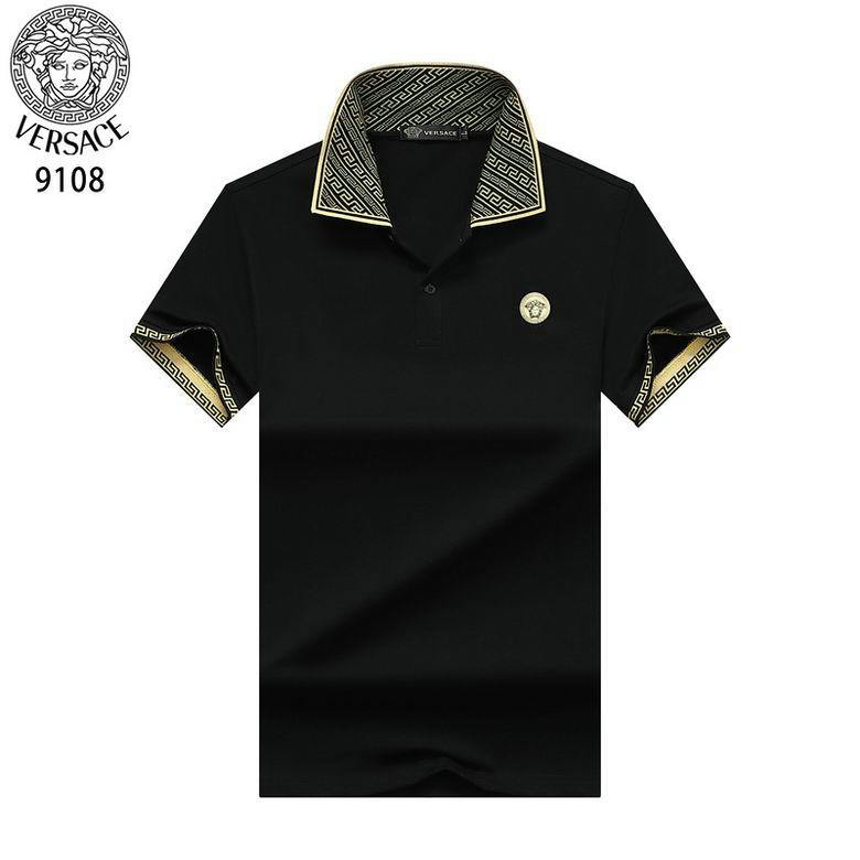 Wholesale Cheap Versace Short Sleeve Lapel T Shirts for Sale