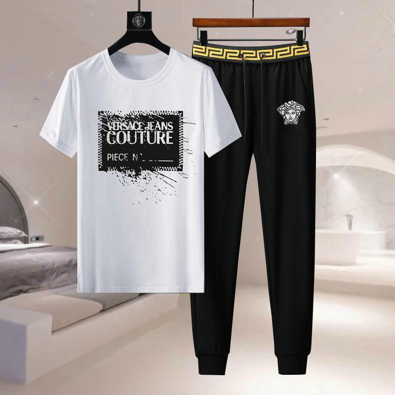 Wholesale Cheap Versace Short Sleeve Tracksuits for Sale