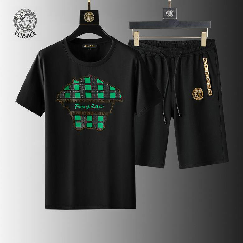 Wholesale Cheap Versace mens Short Sleeve Tracksuit for Sale