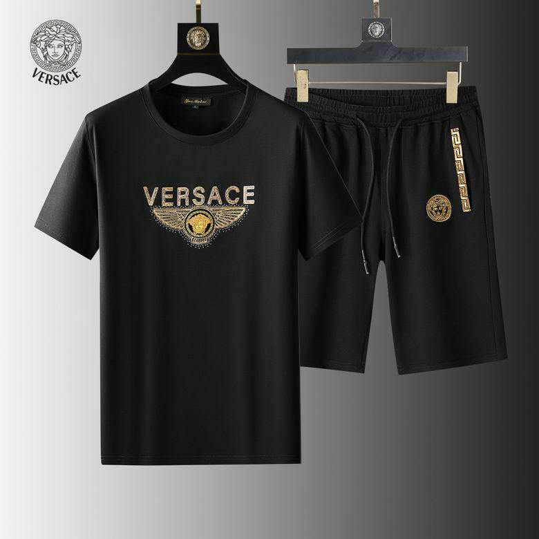 Wholesale Cheap Versace mens Short Sleeve Tracksuit for Sale