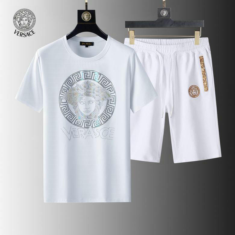 Wholesale Cheap Versace mens Short Sleeve Tracksuit for Sale