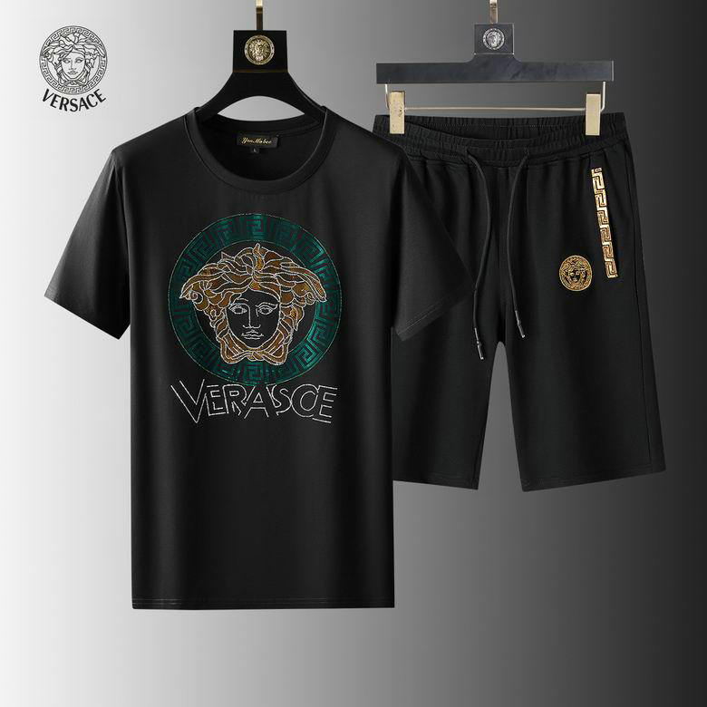 Wholesale Cheap Versace mens Short Sleeve Tracksuit for Sale
