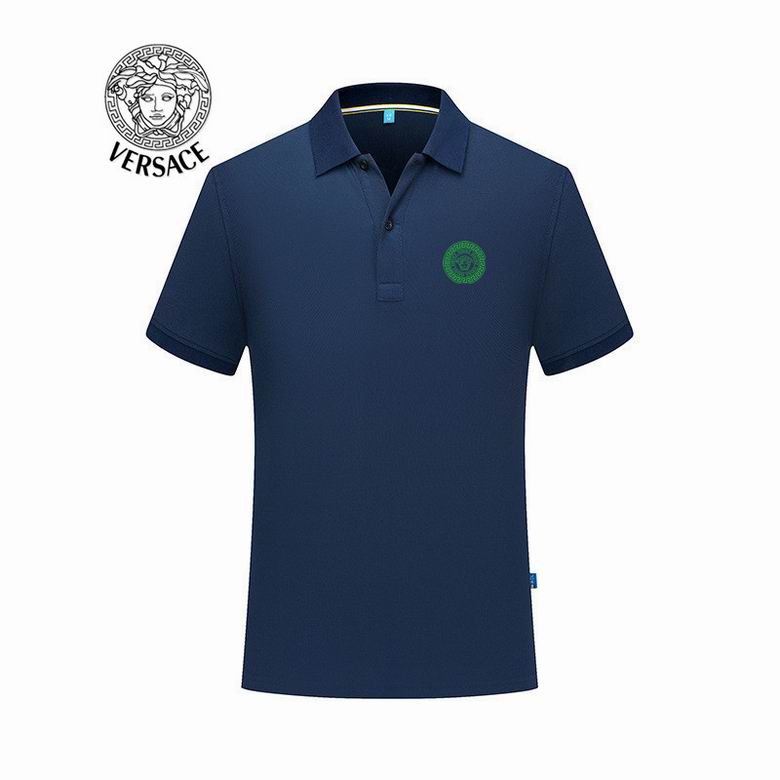 Wholesale Cheap V ersace Polo Short Sleeve Lapel T Shirts for Sale