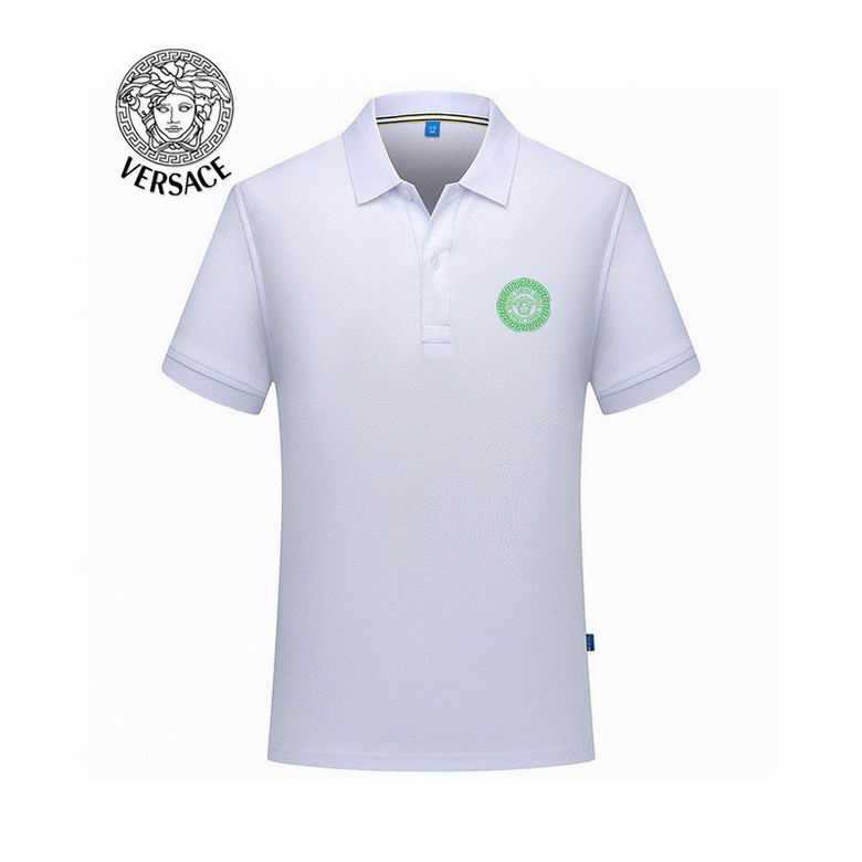 Wholesale Cheap V ersace Polo Short Sleeve Lapel T Shirts for Sale