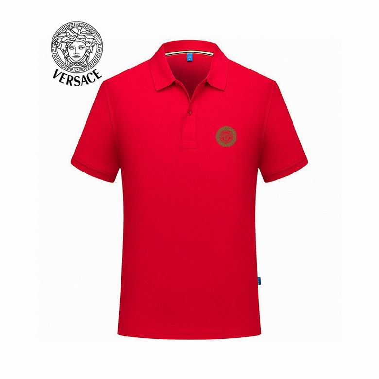 Wholesale Cheap V ersace Polo Short Sleeve Lapel T Shirts for Sale