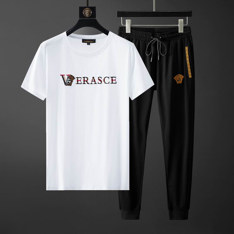 Wholesale High-quality men's V.ersace Short Sleeve Replica Designer Tracksuits for sale