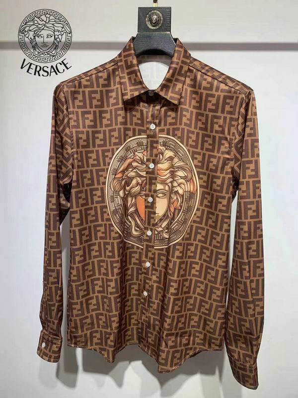 Wholesale Cheap V ersace Long Sleeve Replica Shirts for Sale