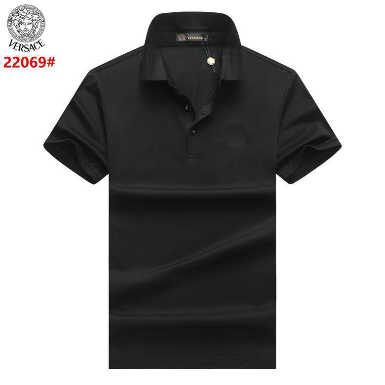 Wholesale Cheap V ersace mens Short Sleeve Lapel T Shirts for Sale
