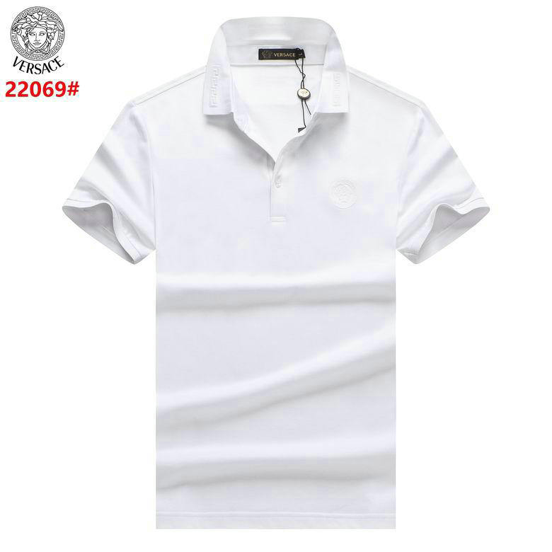 Wholesale Cheap V ersace mens Short Sleeve Lapel T Shirts for Sale