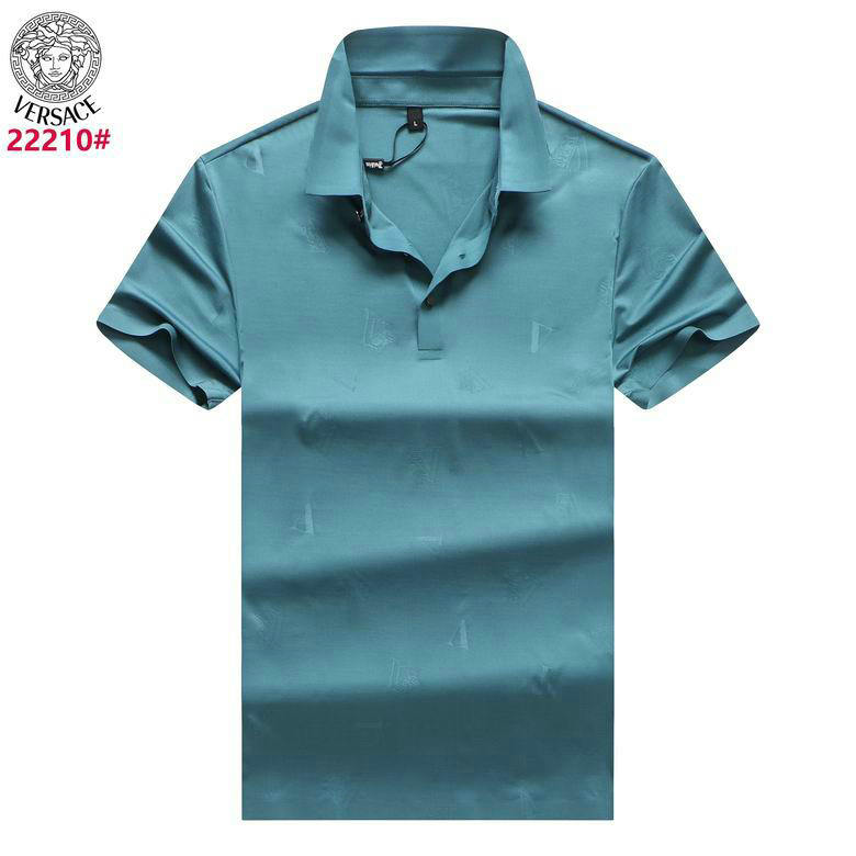 Wholesale Cheap V ersace mens Short Sleeve Lapel T Shirts for Sale