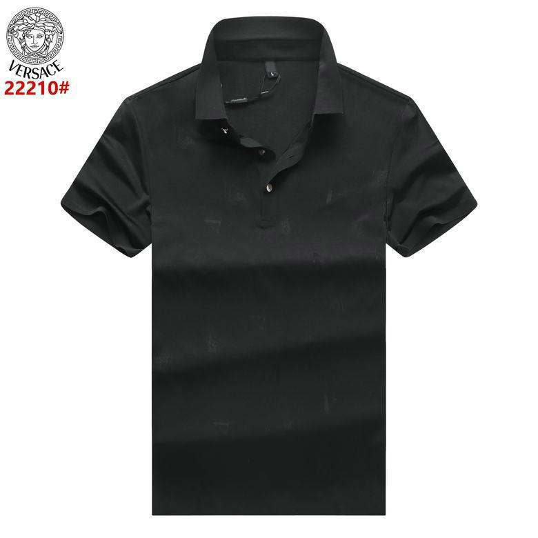 Wholesale Cheap V ersace mens Short Sleeve Lapel T Shirts for Sale