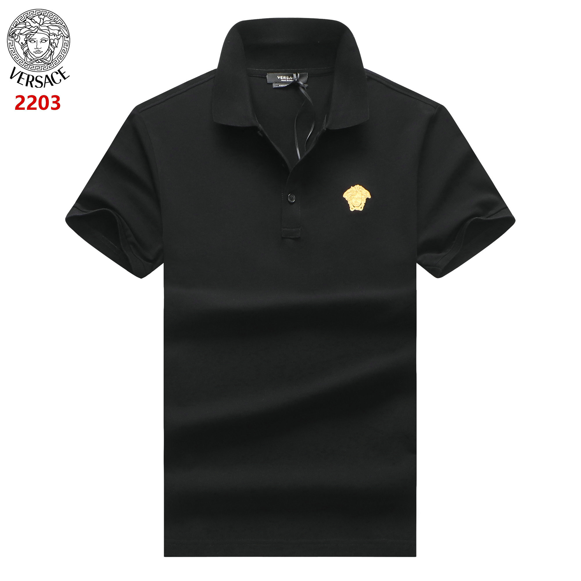 Wholesale Cheap V ersace mens Short Sleeve Lapel T Shirts for Sale