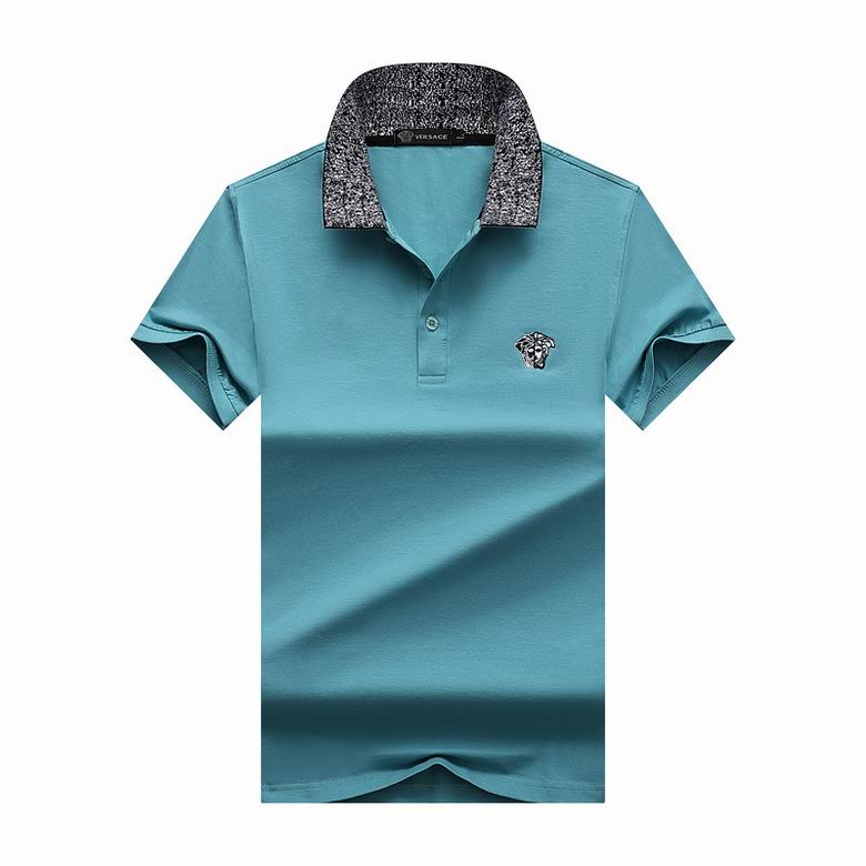 Wholesale Cheap Versace Short Sleeve Polo Lapel T Shirts for Sale