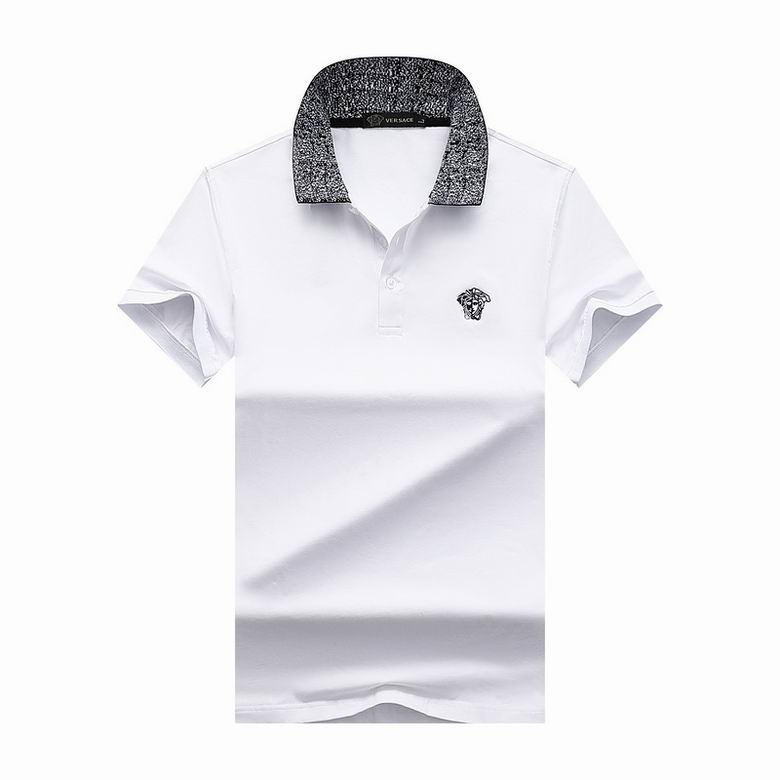 Wholesale Cheap Versace Short Sleeve Polo Lapel T Shirts for Sale