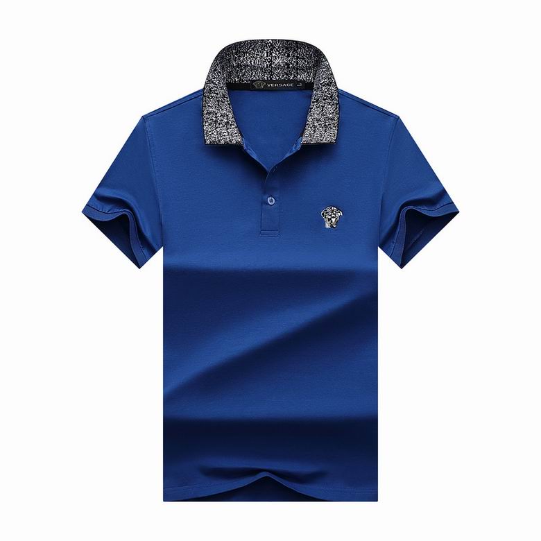 Wholesale Cheap Versace Short Sleeve Polo Lapel T Shirts for Sale