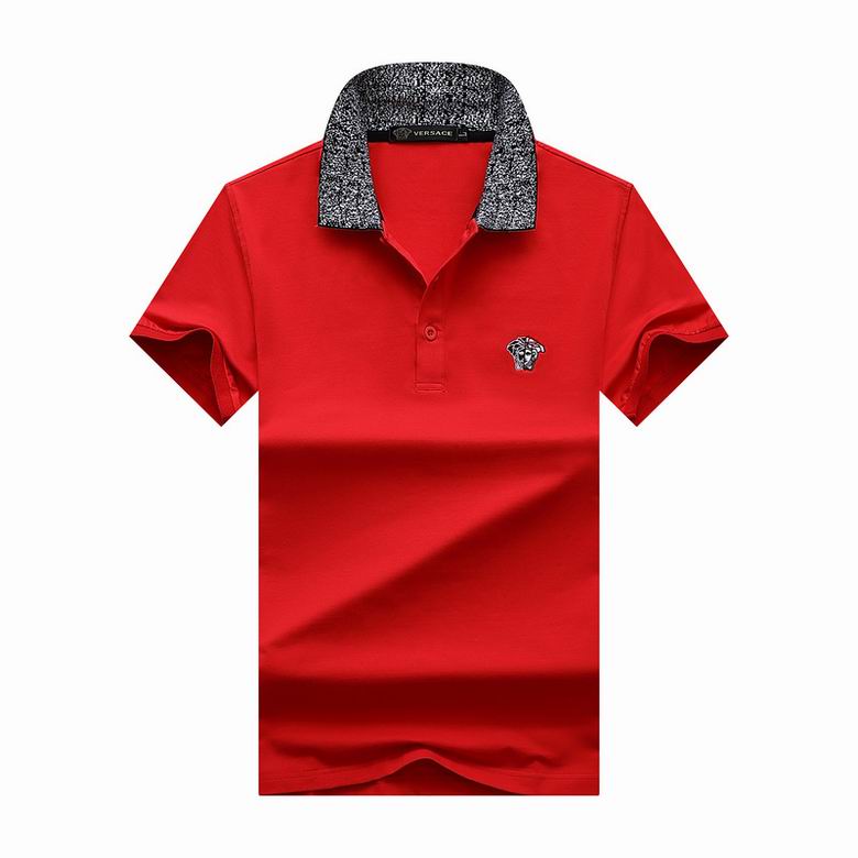 Wholesale Cheap Versace Short Sleeve Polo Lapel T Shirts for Sale