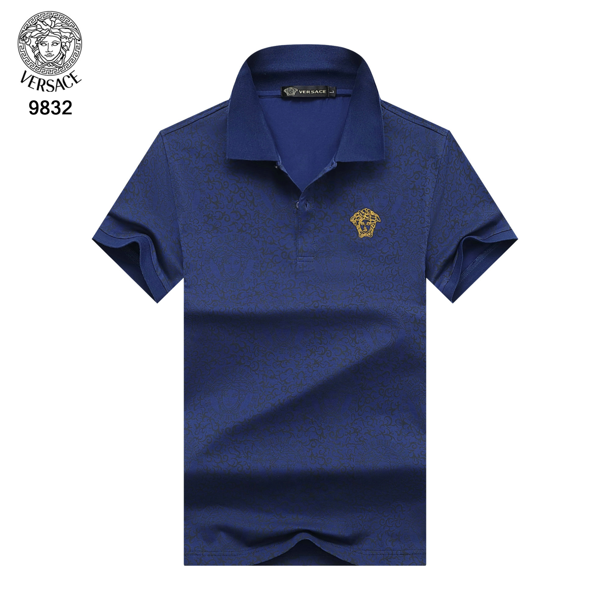 Wholesale Cheap V ersace mens Short Sleeve Lapel T Shirts for Sale
