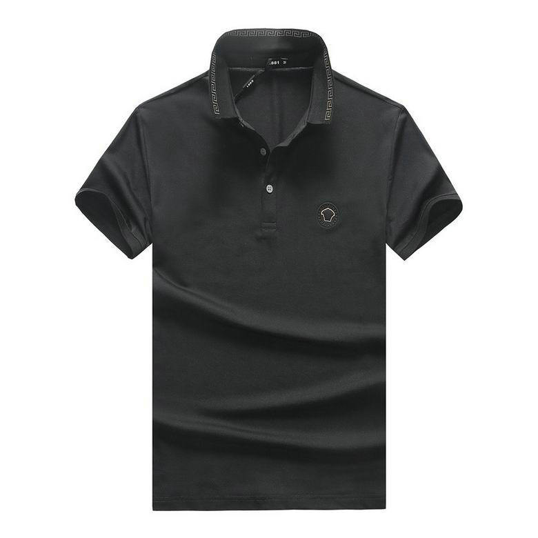 Wholesale Cheap V ersace mens Short Sleeve Lapel T Shirts for Sale