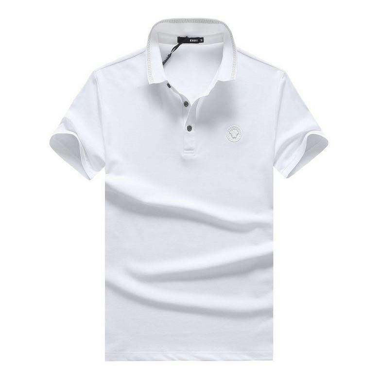 Wholesale Cheap V ersace mens Short Sleeve Lapel T Shirts for Sale