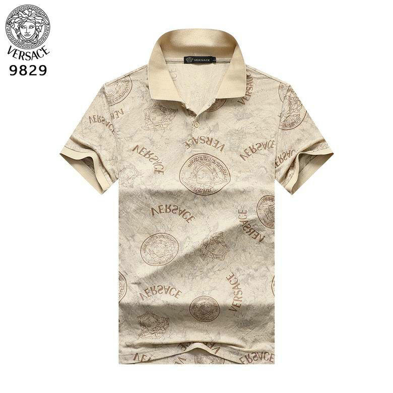 Wholesale Cheap V ersace mens Short Sleeve Lapel T Shirts for Sale
