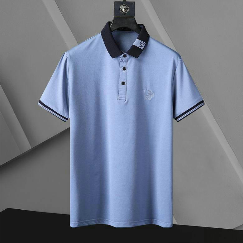 Wholesale Cheap V ersace mens Short Sleeve Lapel T Shirts for Sale