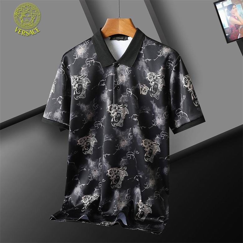 Wholesale High-quality V.ersace Short Sleeve Lapel Replica T Shirts for sale