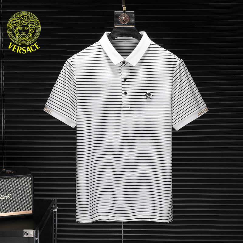 Wholesale High-quality V.ersace Short Sleeve Lapel Replica T Shirts for sale