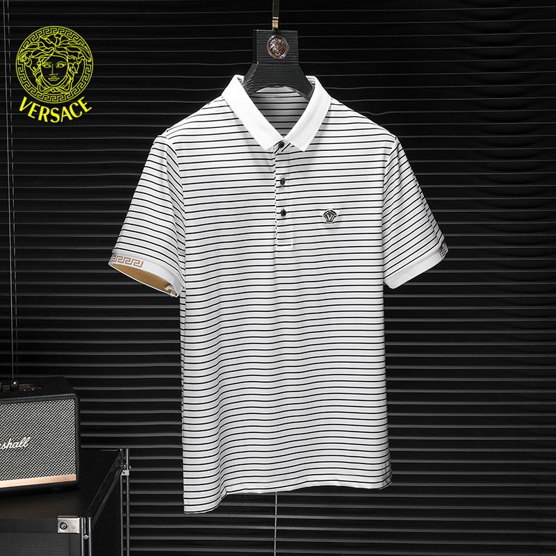 Wholesale High-quality V.ersace Short Sleeve Lapel Replica T Shirts for sale
