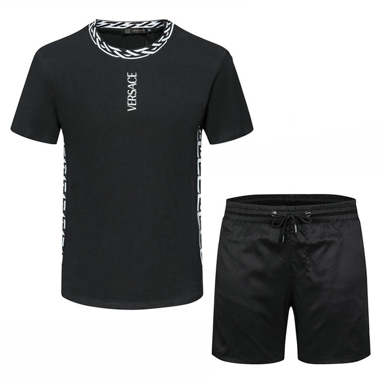 Wholesale Cheap V ersace mens Fashion Short Sleeve Tracksuits for Sale