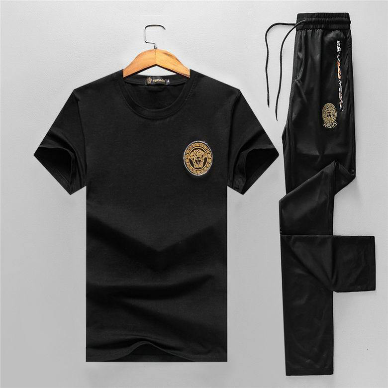 Wholesale Cheap V ersace mens Fashion Short Sleeve Tracksuits for Sale