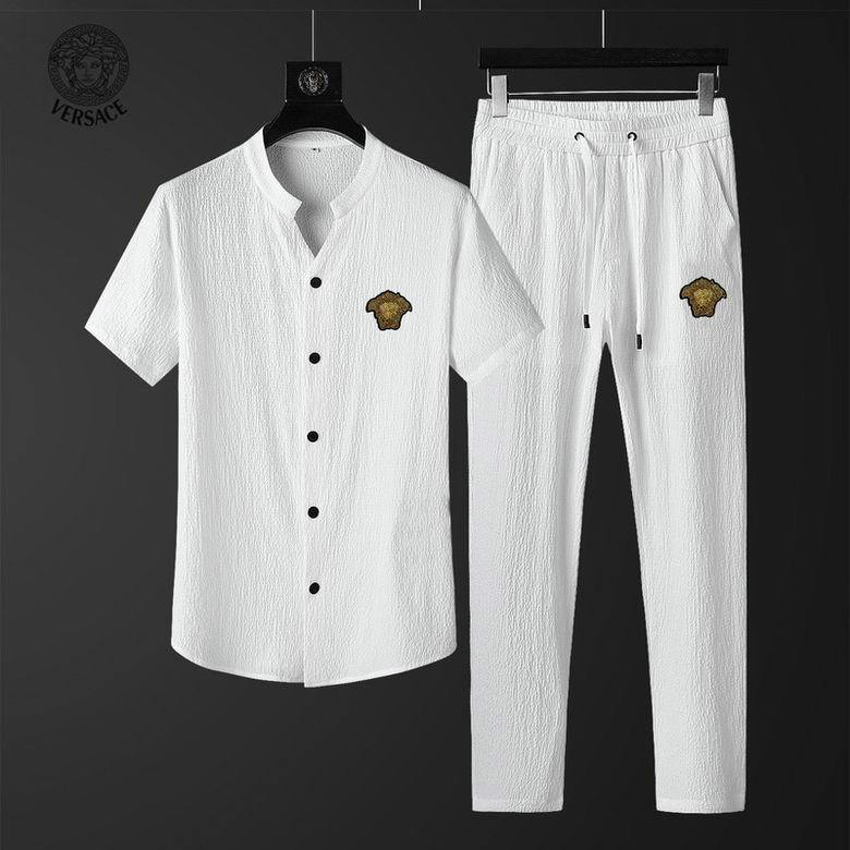 Wholesale Cheap V ersace mens Fashion Short Sleeve Tracksuits for Sale
