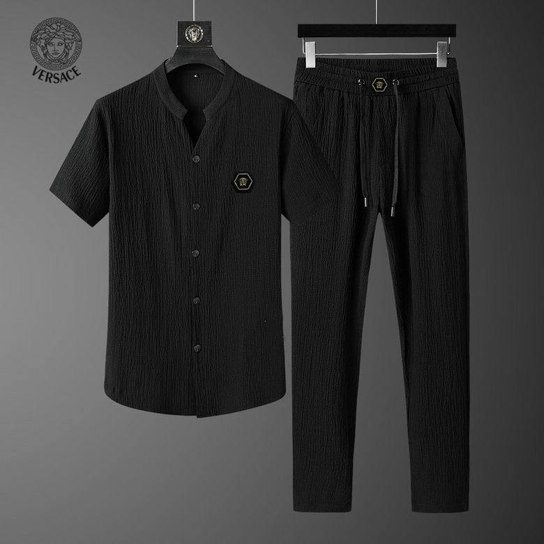 Wholesale Cheap V ersace mens Fashion Short Sleeve Tracksuits for Sale